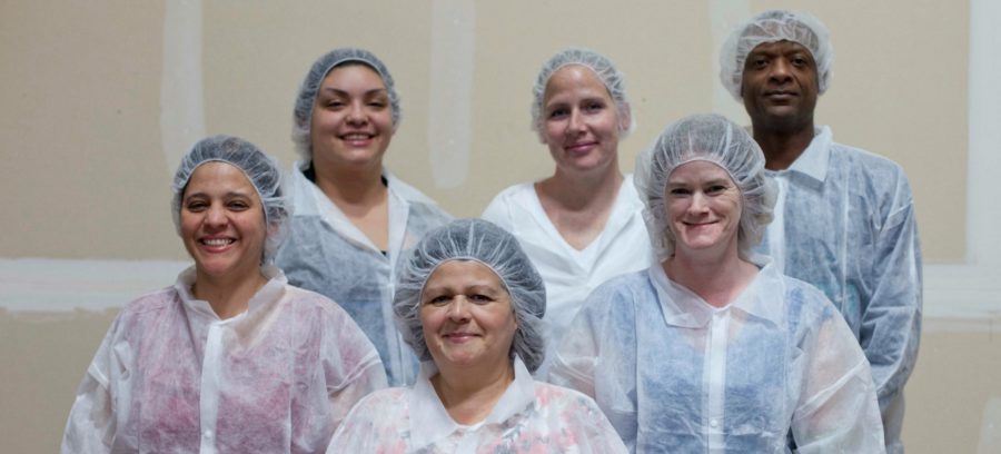 Employees with disabilities in clean room
