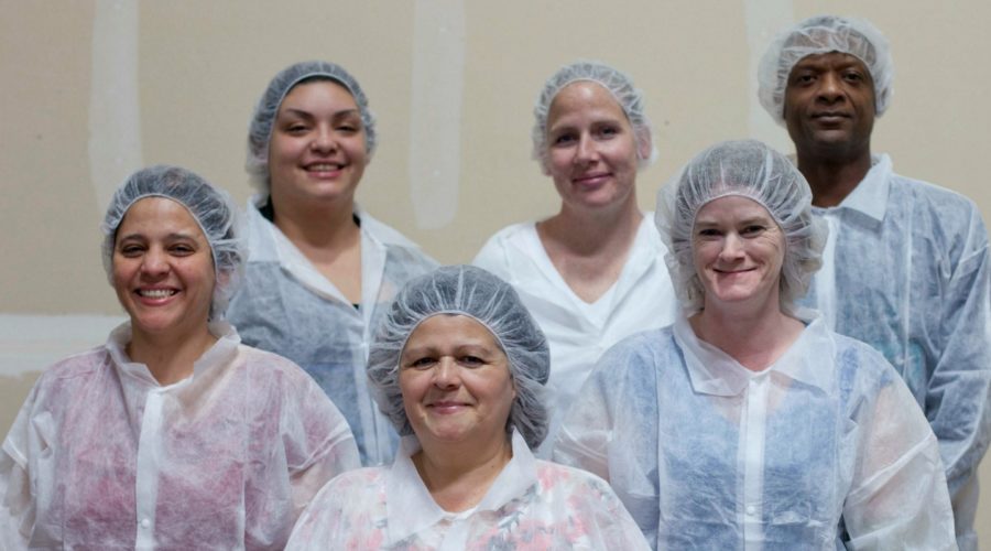 Employees with disabilities in clean room