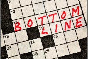 The Words Bottom Line on Crossword Puzzle
